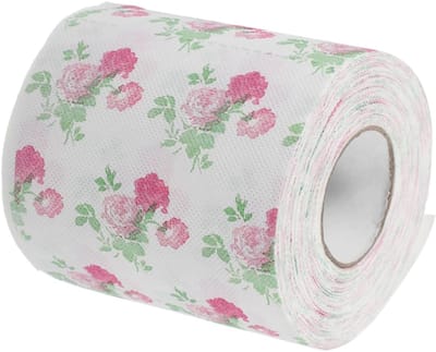 Decoratief Toiletpapier - Kleurrijk Papier - Badkamer Decoratie - Rozenprint Design - 10x10x0.1 cm - Multicolor