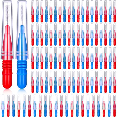 Dailygoods- Interdentale Borstel 100 Stuks - Tandheelkundige Flosser - Mondhygiëne Tool - Tandenstoker - Orale Reinigers - Effectieve Reiniging - Tandenflos