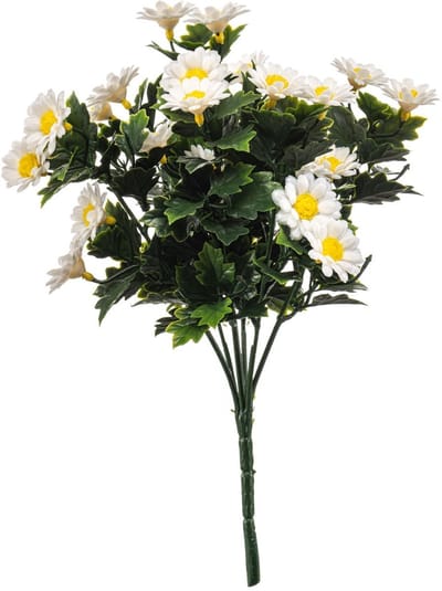 Emerald - Kunstplant Madeliefje UV 28cm wit - Kunstplant voor binnen