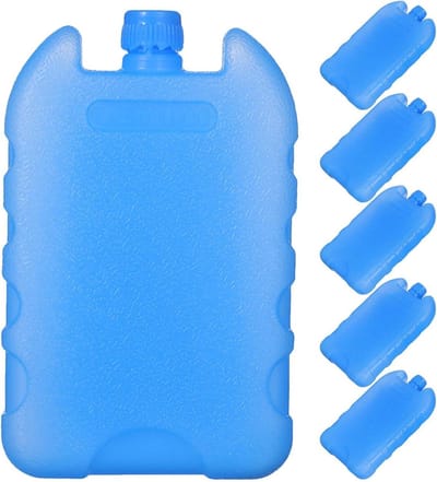 Herbruikbare Koelblokken - IJskristal Packs Koelelementen - Koelbox Koelen - Energiezuinig Zonder Stroom - 6 Stuks - Blauw
