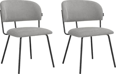 Claudia-Eetkamerstoel - 2 Pack - Grijs Belfast