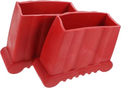 Laddervoeten Rubber - Ladderstabilisatoren - Vloer Beschermen - Antislip Grip - 9x8.3x4 cm - Rood