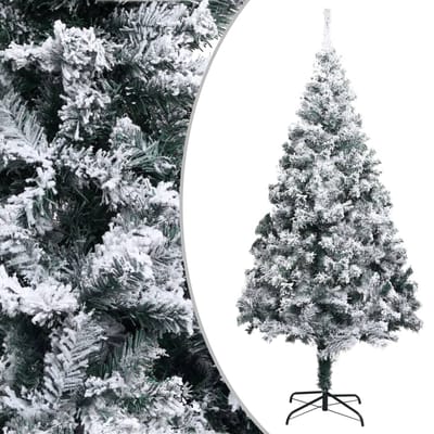 vidaXL - Kunstkerstboom - met - sneeuw - 180 - cm - groen