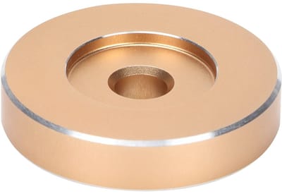 Dailygoody - Draaitafeladapter - Big Hole-platen - Duurzaam en Stabiel - Goudkleurig - Hoge Geluidskwaliteit - Compatibele Adapter - Geschikt voor Hif..