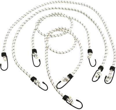 GEKO Transportelastieken - Duurzaam Rubber - 100 cm - Set van 4 - Wit