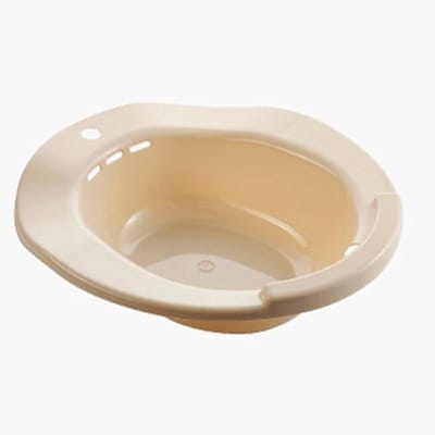 Zitbad Toilet - Heupbad Bekken - Persoonlijke Hygiëne - Hurkvrij Ontwerp - 39 x 39 x 10 cm - Beige