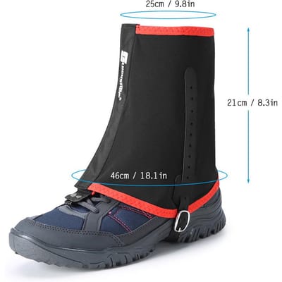 Buitensporten Hardlopen Trail Gaiters Beschermende overschoenen zwart