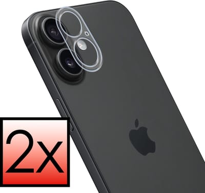 Camera Lens Protector - 2 Stuks - Geschikt voor Apple iPhone 16 - Camera Screenprotector - Beschermglas - Gehard Glas - Tempered Glass - Screen Protector