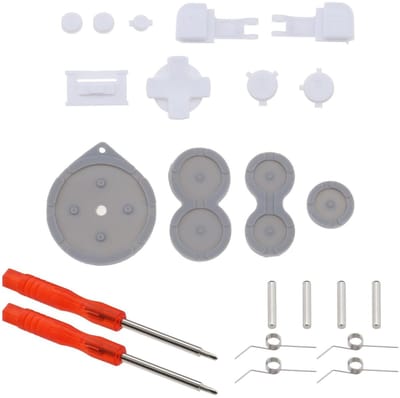 Zeynomax - Set van 23 knoppen kit - Vervangingsknoppen - Wit - Gameboy Advance SP - Reparatie accessoire voor handheld console - Perfecte pasvorm