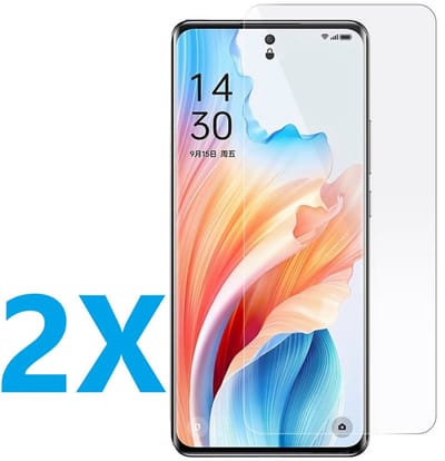 Screenprotector Glas - Tempered Glass Screen Protector Geschikt voor: Oppo A79 - 2x