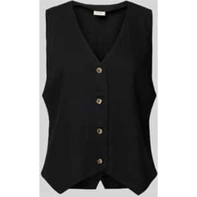 Linnen gilet met V-hals, model 'Lava'