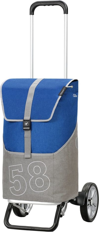 Andersen SHOPPER MANUFAKTUR Boodschappentrolley Alu Star Shopper Filip 46L Blue Blauw 111cm