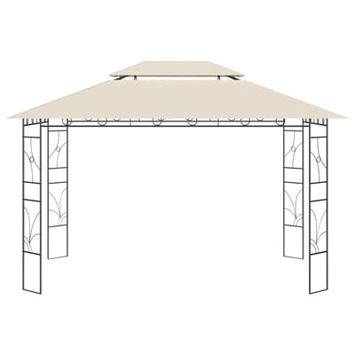 vidaXL - Prieel - 160 - g/m² - 4x3x2,7 - m - crèmekleurig