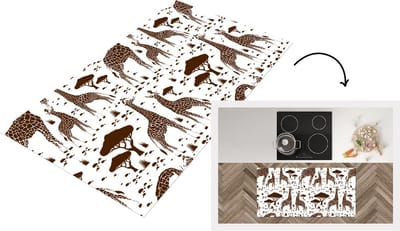 Keukenloper - Loper keuken - Giraf - Patronen - Boom - 120x60 cm - Keukenloper vinyl