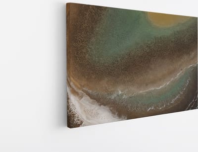 Saammp Canvas Schilderij - Abstract - Bruin - Vormen - 30x20 - Foto op canvas - Wanddecoratie - muurdecoratie Woonkamer - Slaapkamer decoratie - Canvas Print
