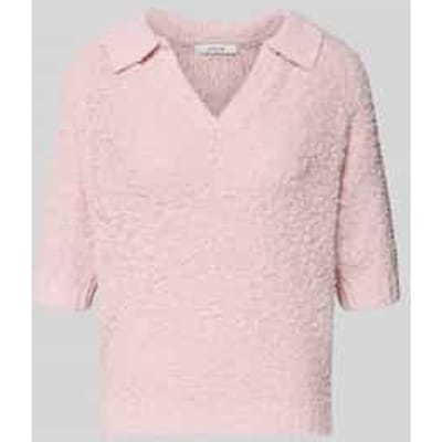 Gebreid shirt met platte kraag model 'Posilly'