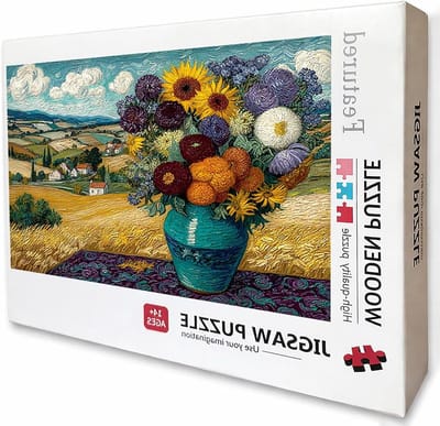 Houten Puzzel - Legpuzzel Volwassenen - Ontspannende Vrije Tijd - Achterkant Met Letters - 4000 Stukjes 141x87cm - Veld