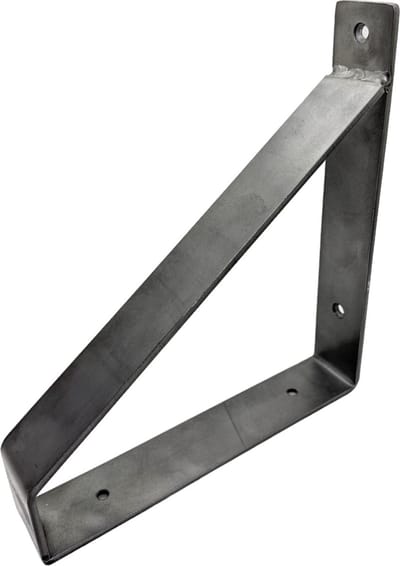 Maison DAM 1x Klassieke Plankdrager - Wandsteun – Voor een plank 20cm – Staal met blanke coating - incl. bevestigingsmateriaal + schroefbit