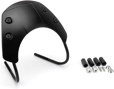 Motor Windscherm - Visière Scooter - Comfortabel Rijden - Verstelbare Hoogte - 50 Gram - Zwart