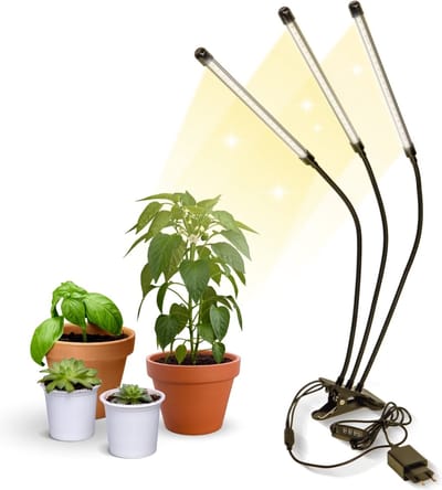 Mobiclinic Growflex x3 - Kweeklamp - Groeilamp - Plantenlamp LED - 3 modi - 6000K - Grow light - 10 helderheidsniveaus - 60W - 3 koppen - Groeilamp led full spectrum - Timer - 360° draaibaar - Flexibel - Kamerplanten - USB