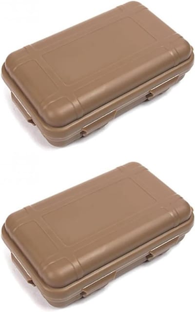 Waterdichte en Schokbestendige Opbergdoos voor Overlevingsuitrusting - 165mm Plastic Container voor Buitenactiviteiten en Reizen (Beige)