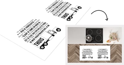 Keukenloper - Loper keuken - Vrachtwagen - Baan - Quotes - Chauffeur - 120x60 cm - Keukenloper vinyl
