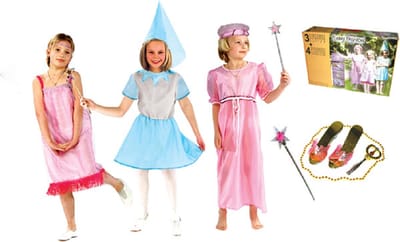 Verkleedkoffer Prinses - 3 kostuums + 4 toebehoren - 8/10 jaar