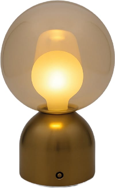 Luxus Europe - Tafellamp Touch Lina Goud - Draadloze LED Tafellamp Binnen - USB-C Oplaadbaar - Touchbediening - Dimbaar - 3 Lichtkleuren