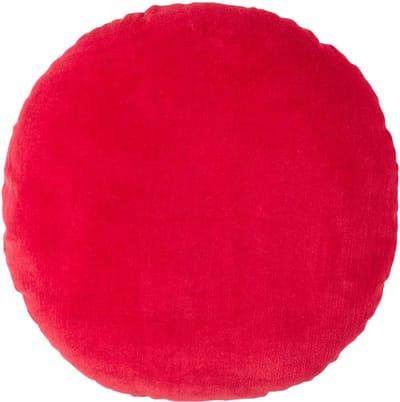 Homescapes fluwelen kussen, 40 cm rond, rood