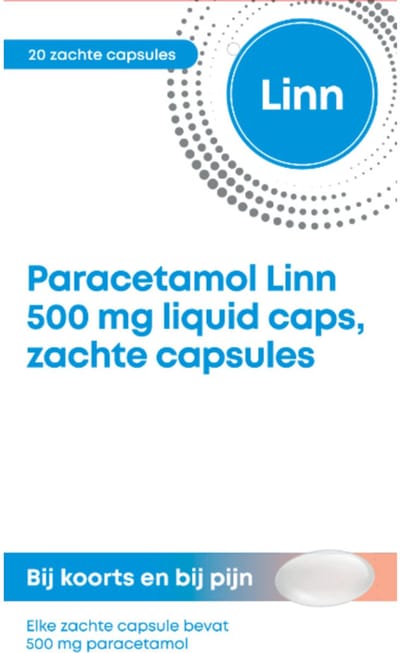 Linn Paracetamol 500mg liquid caps 20 Capsules
