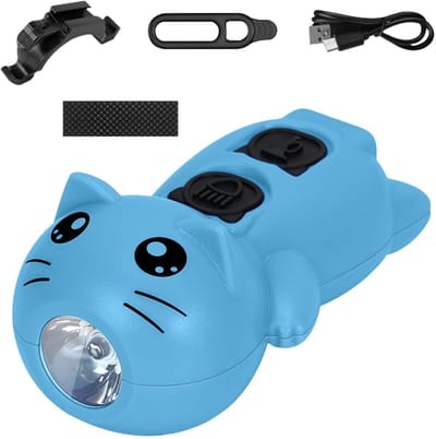 Dailygoods - Kinderscooterlicht - LED-kinderscooterlicht - USB-oplaadbaar - Blauw - Waterdicht - Veilig en zichtbaar - Voor step en kinderwagen