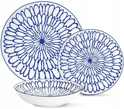 MG Home Fiori Porseleinen Servies voor 4 Personen - 12 Delig