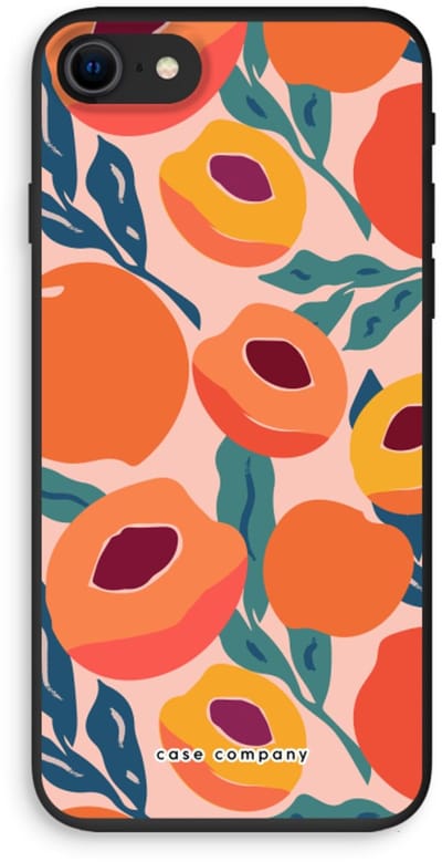 Case Company® - Hoesje geschikt voor iPhone SE 2020 hoesje - Perzik - Biologisch Afbreekbaar Telefoonhoesje - Bescherming alle Kanten en Schermrand