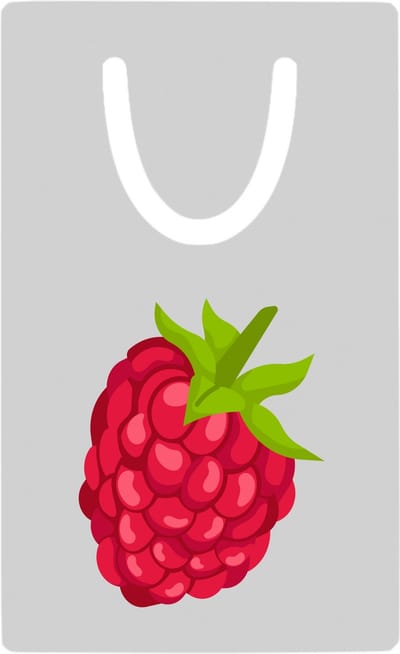 Hacebo® - Framboos metalen boekenlegger - Fruitschaal - Fruit liefhebbers - Fruit - bessen - gezond eten Bladwijzer boekenleggers - 7.6 cm x 5cm