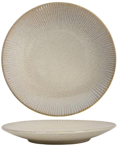 Cookinglife Ontbijtborden / Dessertborden Coastal Lines Ocean Beige ø 21 cm - 6 Stuks
