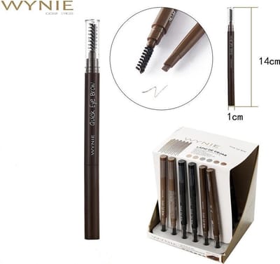 Wynie - Quick Eye Brow - Wenkbrauwpotlood met borsteltje - Donker Bruin/Dark Brown  - Nummer 003 - 1 stuks