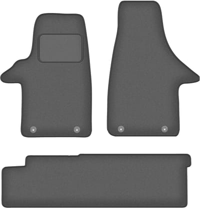 Wielganizator WLG-CARLUX-GRAFIET - Autovloermat - 2 Rijen - Graphiet - VW Transporter T5