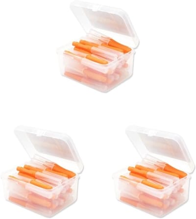 Interdentale Borstels - Tanden Reinigers - Mondhygiëne Tool - Flexibele Reiniging - 0.6mm - Oranje Set
