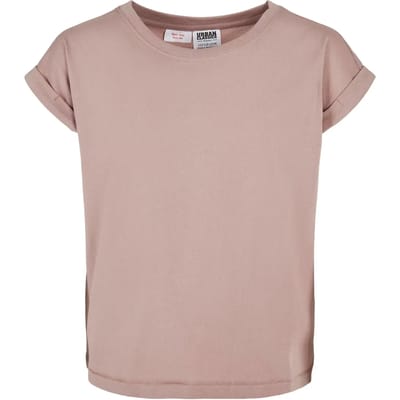 Urban Classics - Organic Extended Shoulder Kinder T-shirt - Kids 110/116 - Roze