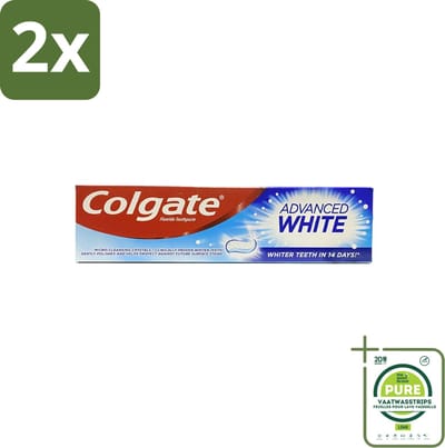 Colgate - Advanced White - Tandpasta - 100ml - Voordeelverpakking - 2 stuks - Tandpasta - Witte tanden