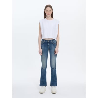 LTB Dames Jeans Broeken FALLON flared Fit Blauw 31W / 34L Volwassenen