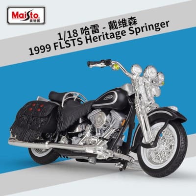 Maisto 1:18 Harley 1999 Flsts Heritage Springer Legering Motorfiets Model Simulatie Metaal Straatmotorfiets Model Kinderen Cadeaus