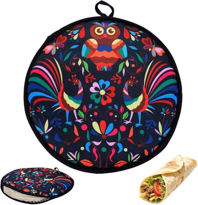 Geïsoleerde Tortillawarmer - Warmhoudzak Brood - Maaltijden Warm Houden - Magnetron Bestendig - 305 cm Diameter - Grijs