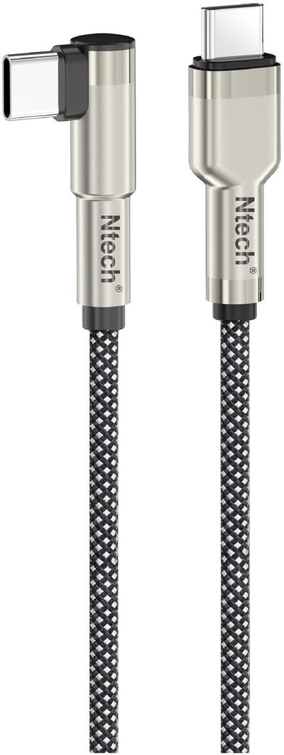 Ntech VR Link Kabel 1.5M - USB C Kabel 90 Graden Geschikt voor Meta Quest 3 / Quest 2 / Pro / Pico 4 en PC / Steam VR - Type-C Nylon kabel VR Headset Gaming - META QUEST LINK / OCULUS LINK