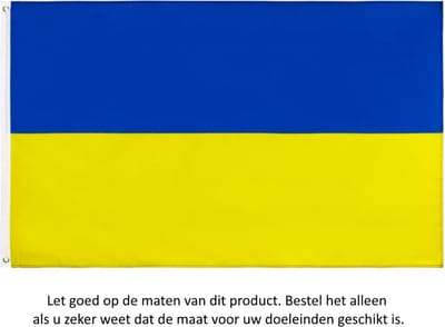 Oekraïense Vlag - Nationale Vlag - Steun Tonen - Polyester Materiaal - 150x91cm - Geel Blauw