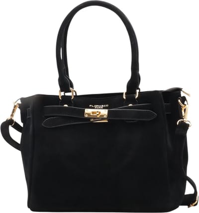 Flora&Co - Handtas - Suede look - zwart