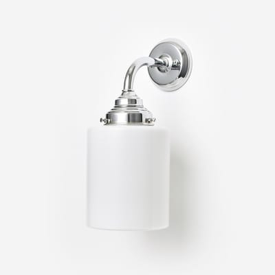 Wandlamp Strakke Cilinder Curve Chroom - Art Deco Trade
