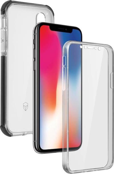 Force Case, Hoesje geschikt voor iPhone X/XS - Urban Full-body Semi-hardcase, Transparant