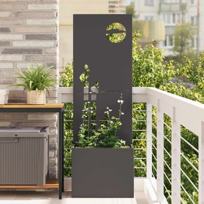 vidaXL - Tuin - Privacy - Scherm - Zwart - 50 - x - 32 - x - 150 - cm - Koudgewalst - staal