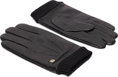 Leren Handschoenen Heren - Comfortabel Warm Gevoerde Handschoenen Winter Voorkom Koude Handen en Vingers - 100% Schapenleer met Gebreid Manchet - Luxe Wollen Voering - Outdoor Sport Fiets Handschoenen - Frickin Model Dean - maat L